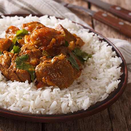 Lamm Curry mit Reis